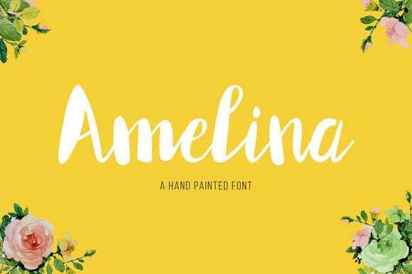 Amelina: A Hand-Painted Script Font for Editorial Design