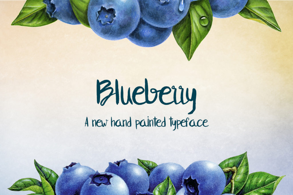 Blueberry Font: A Hand-Painted Typeface for Makers