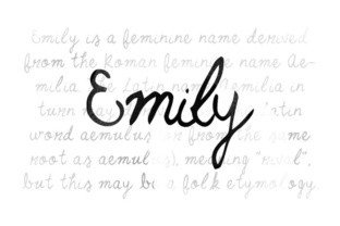 Emily: A Graceful Script Font for Digital Design
