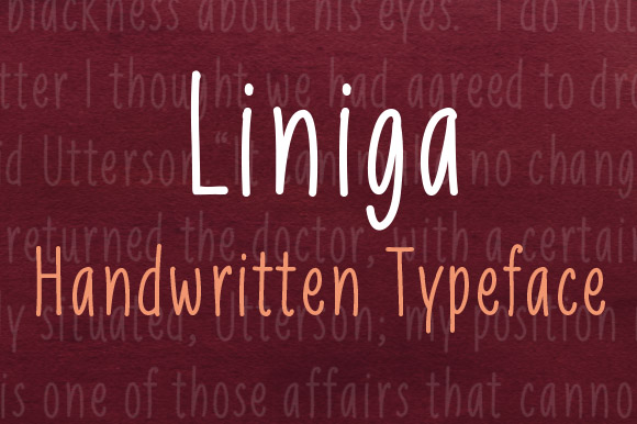 Liniga: The Handwritten Typeface for Clear Marketing