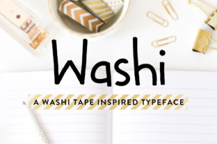 Washi Font: A Hand-Drawn Typeface for Crafters